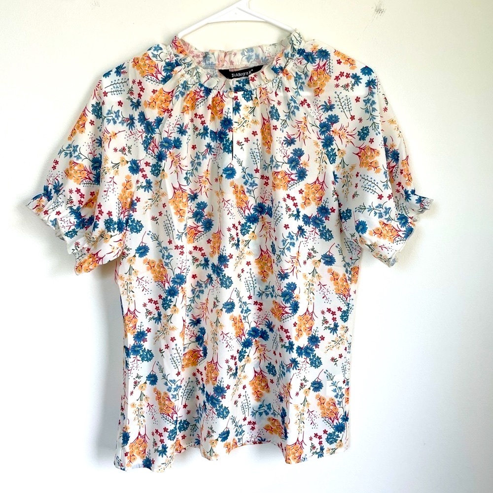 NWT Allegra K floral blouse